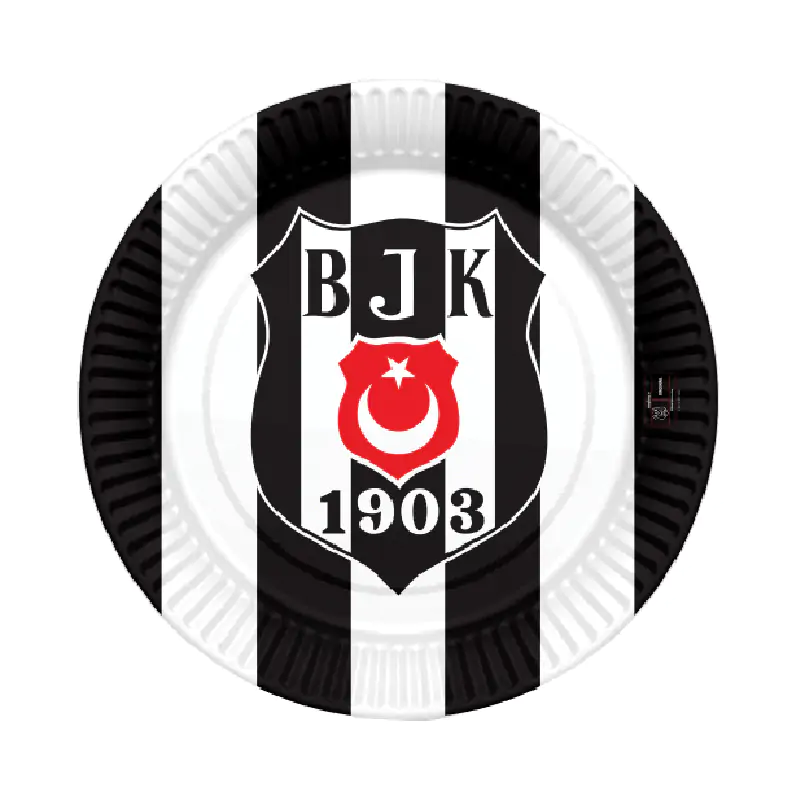 Beşiktaş Kağıt Tabak 8'li