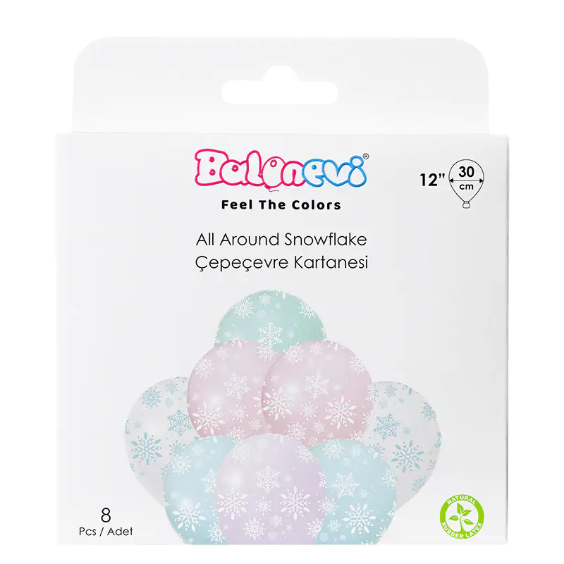 Çepeçevre Kartanesi Baskılı 12" Balon Seti 8'li