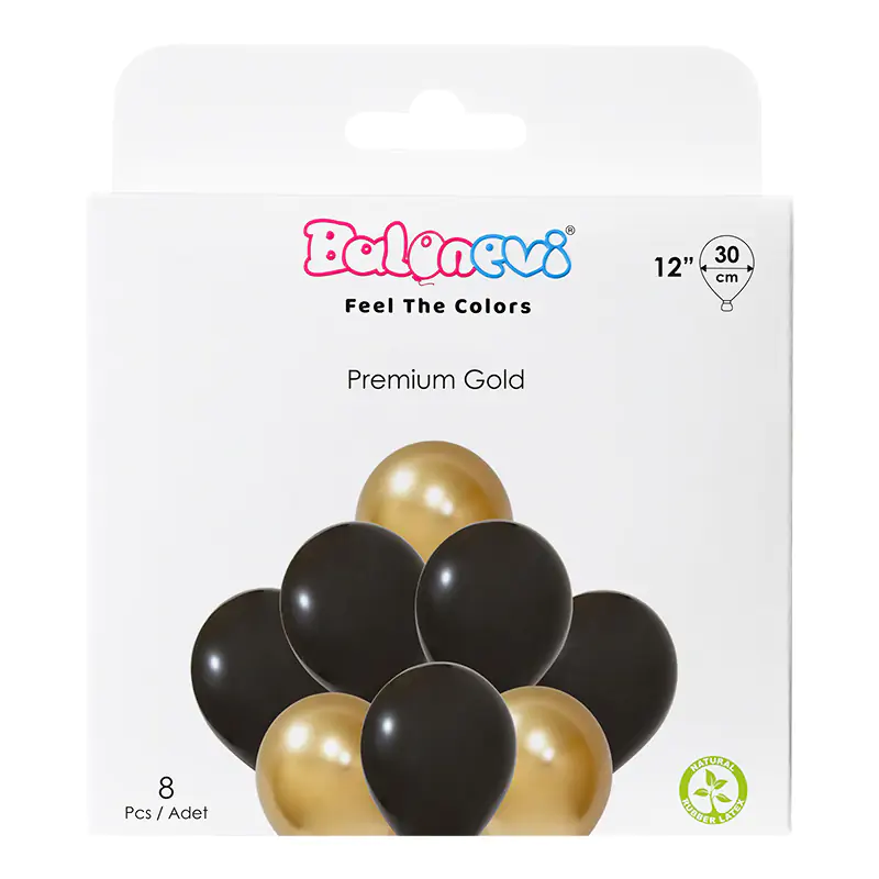 Premium Gold 12" Balon Seti 8'li