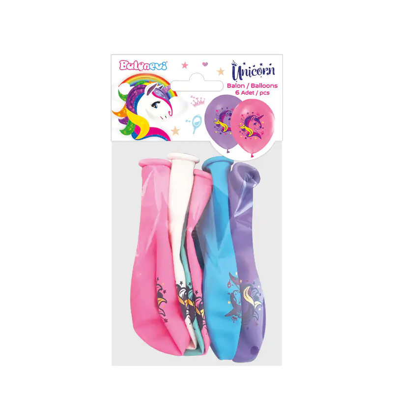 Rainbow Unicorn 6’lı Balon
