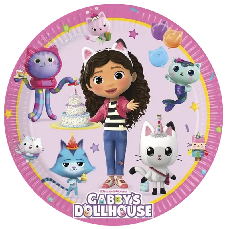 Gabby's Dollhouse Paper Plates 8 PCS
