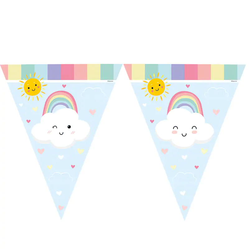 Rainbow Cloud Flag Banner (2,90 m)