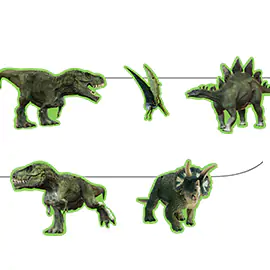 Wild Jurassic Die-Cut Banner