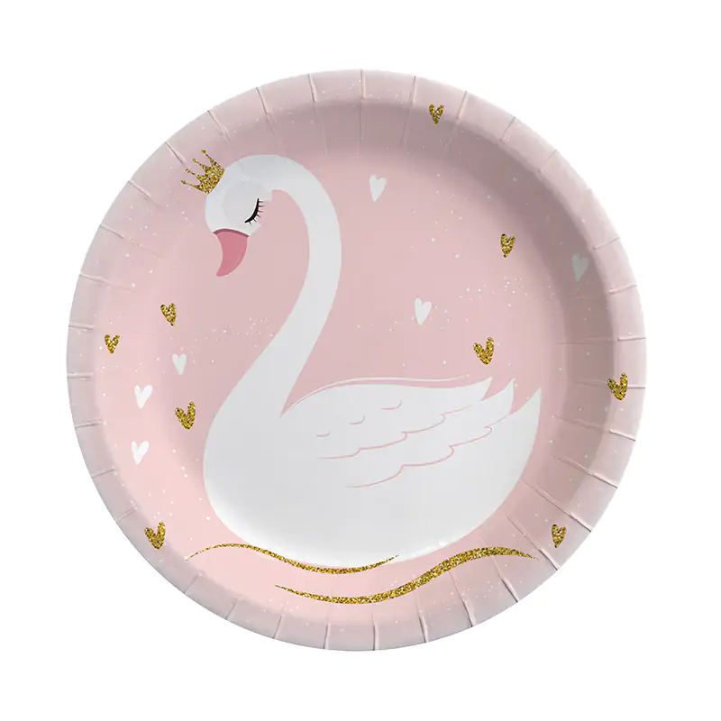 Swan Paper Plates 8 PCS