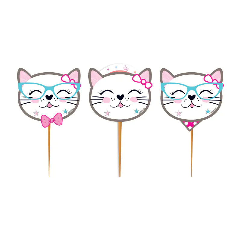 Miss Cat Cupcake Picks 10 PCS