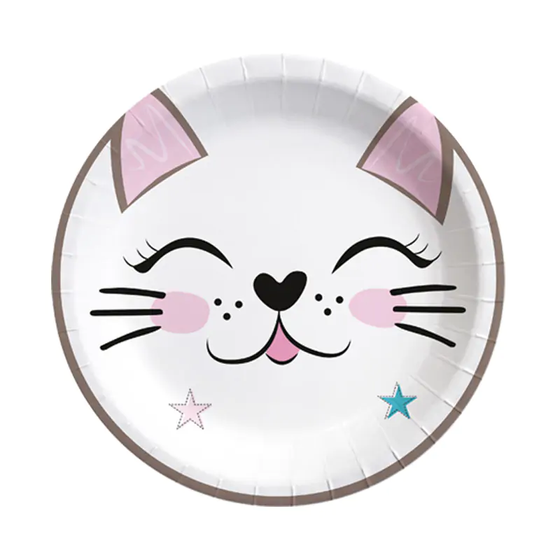 Miss Cat Paper Plates 8 PCS
