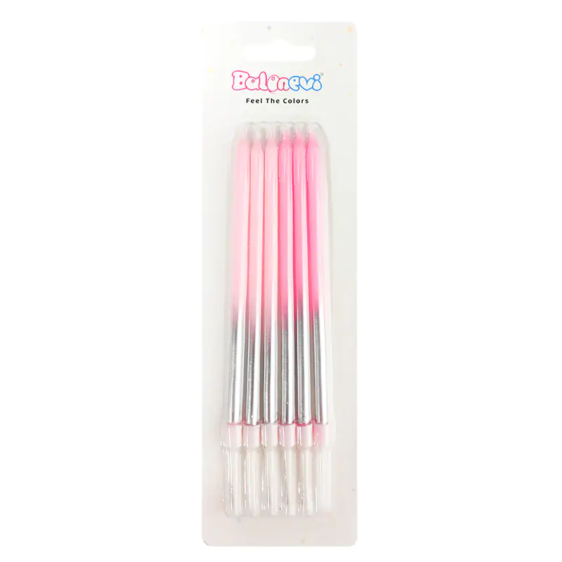 Light Pink With White Ombre Candles (6 Pcs)