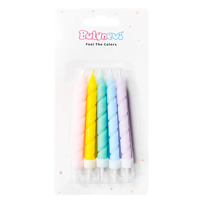 Spiral Macaron Mixed Candles (10 Pcs)