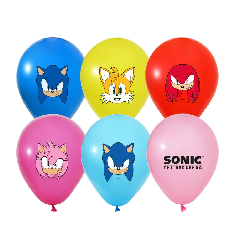 4+1 Sonic Printed 12" Pastel Balloon
