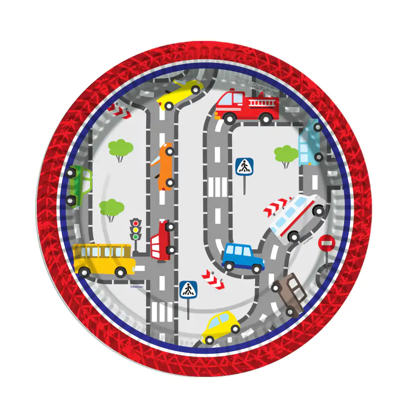 Traffic Paper Plates 8 PCS
